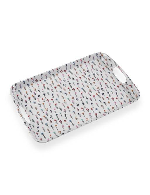 BANDEJA GRANDE DE MELAMINA MODELO FLORA