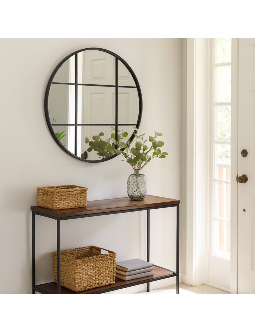 ALBA BLACK ROUND MIRROR MODEL