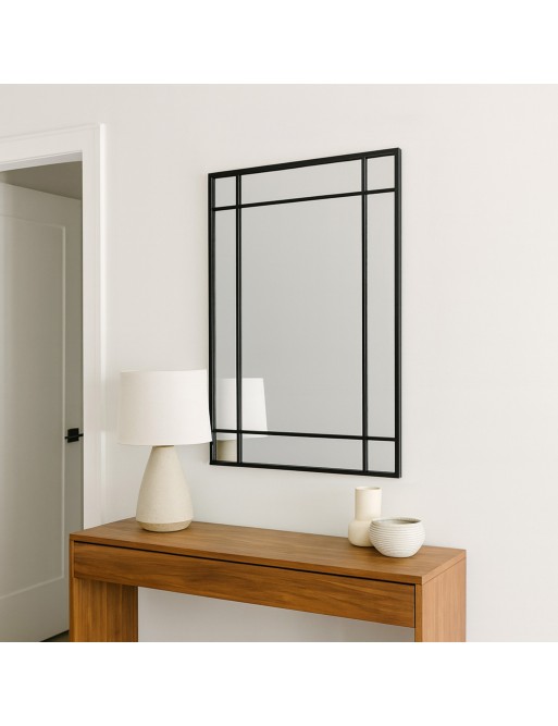 MIROIR EN MÉTAL MODÈLE HORIZONTE NOIR MIROIR EN MÉTAL MODÈLE HORIZONTE NOIR