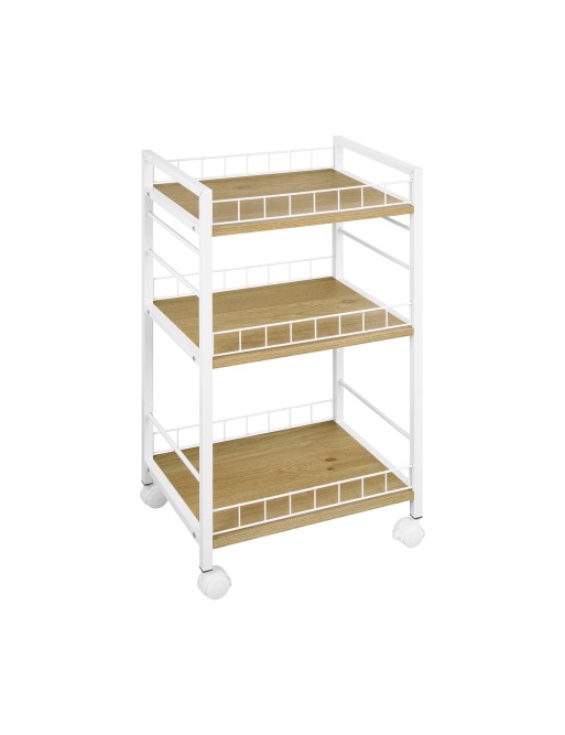 KITCHEN CART WITH WHEELS AND 3 SHELVES MODEL TASTIA WHITE