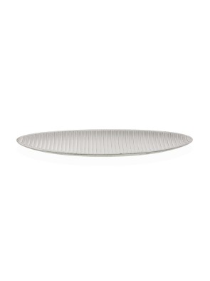 CENTRE DE TABLE ALLONGÉ MODÈLE ARGOR BLANC 58CM