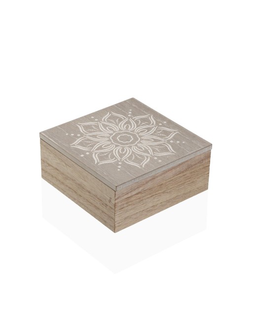 BOÎTE EN BOIS À 4 COMPARTIMENTS MODÈLE CARIS 16CM