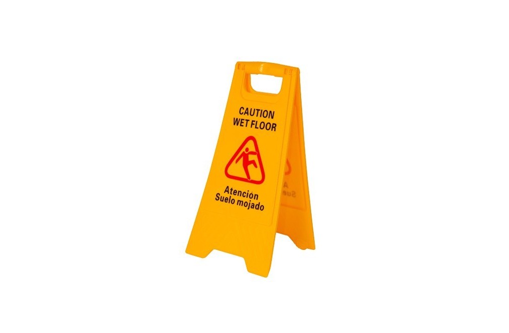 En Español e Inglés Alta visibilidad para evitar accidentes Señal AvisoAtencion Suelo Mojado Chiner Caution Wet Floor 