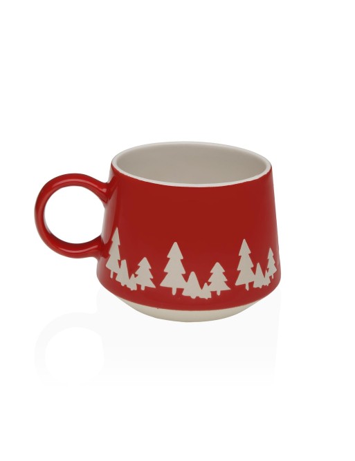 MUG O TAZA DE DESAYUNO MODELO PINE ROJO