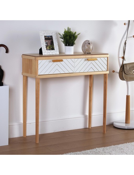 CONSOLE AVEC 2 TIROIRS MODÈLE KIORA 78x80.5x30 CM