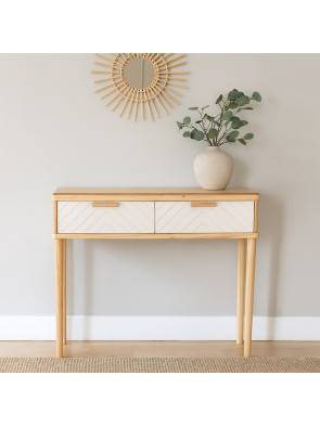 CONSOLA CON 2 CAJONES MODELO KIORA 78x100x30 CM