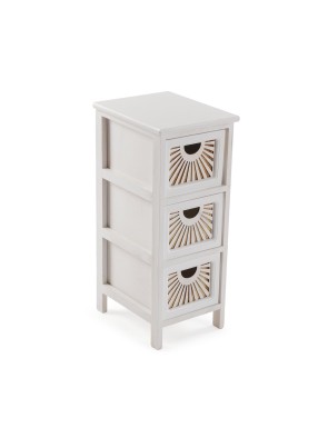 KOMMODE FÜR BADEZIMMER MIT 3 SCHUBLADEN MODELL MYRA WEISS