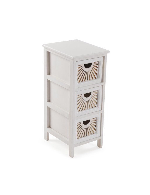 BATHROOM CHEST OF DRAWERS WITH 3 DRAWERS MODEL MYRA WHITE