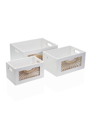 SET MIT 3 HOLZKISTEN MODELL MYRA