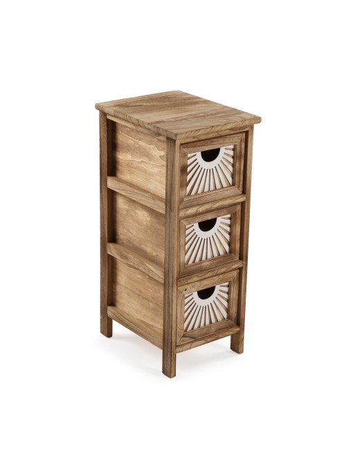 BATHROOM CHEST OF DRAWERS WITH THREE DRAWERS MODEL MYRA BROWN