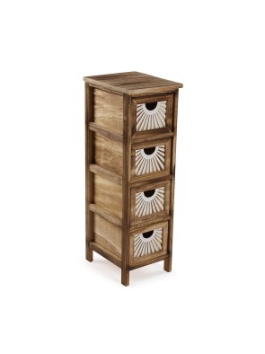 BATHROOM CHEST OF DRAWERS WITH 4 DRAWERS MODEL MYRA BROWN