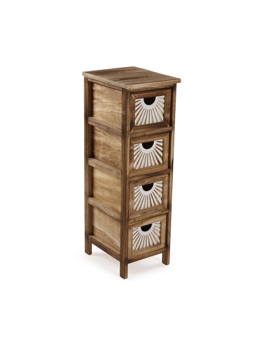 BATHROOM CHEST OF DRAWERS WITH 4 DRAWERS MODEL MYRA BROWN