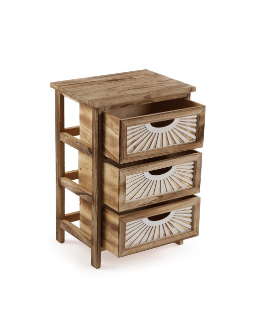 BATHROOM CHEST OF DRAWERS WITH 3 DRAWERS MODEL MYRA BROWN