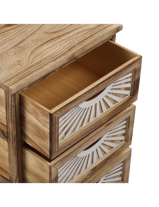 BATHROOM CHEST OF DRAWERS WITH 3 DRAWERS MODEL MYRA BROWN