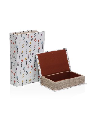 LOT DE 2 LIVRES DE RANGEMENT FLORA MODEL