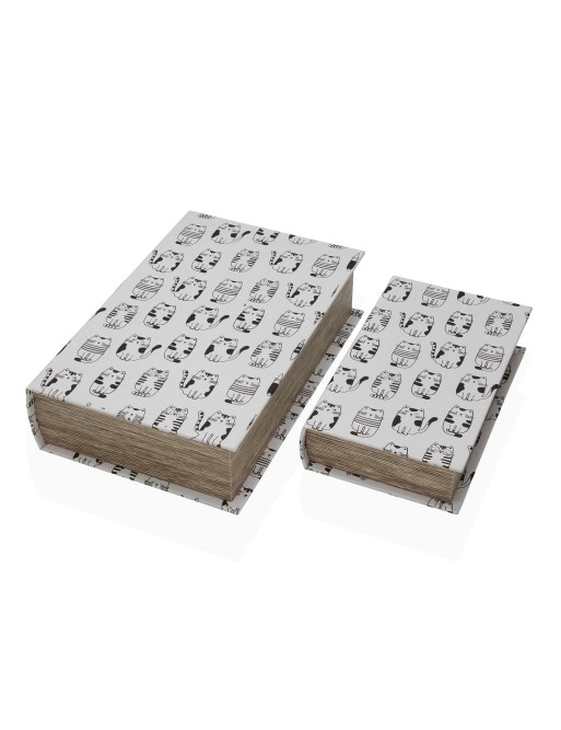 SET MIT 2 AUFBEWAHRUNGSBÜCHERN MODELLKATZEN