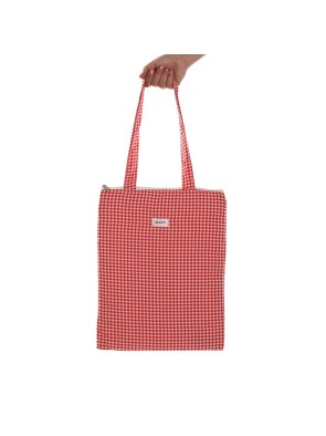 BOLSO MODELO FORMATO VICHY ROJO 40x33 CM