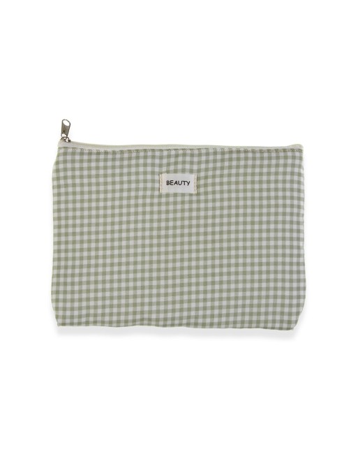 VICHY GREEN FORMAT TOILETRY BAG 27X19CM