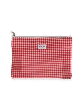 VICHY FORMAT RED TOILETRY BAG 27X19CM