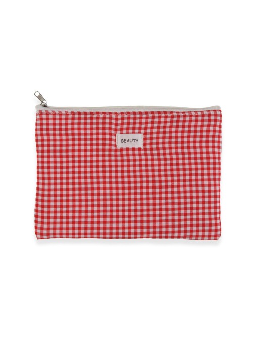 VICHY FORMAT RED TOILETRY BAG 27X19CM