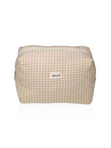 GROSSE BEIGE KULTURTASCHE DES MODELLS VICHY