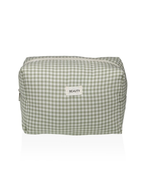 GRANDE TROUSSE DE TOILETTE FORMAT VICHY VERTE