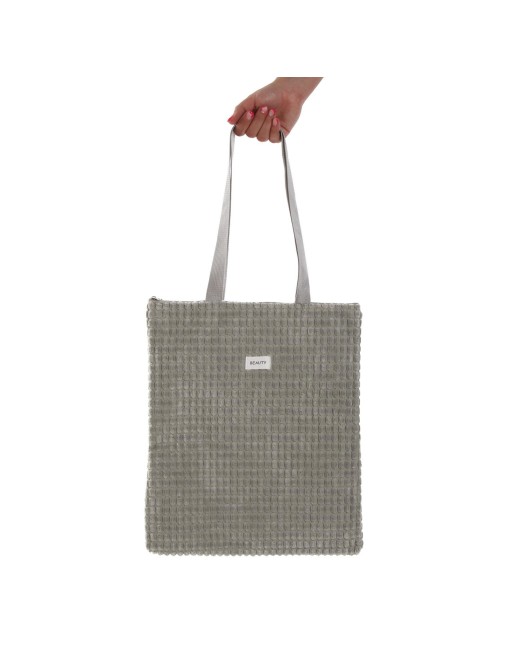 BOLSO MODELO BEAUTY GRIS 40x33 CM