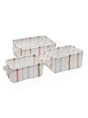 SET OF 3 RECTANGULAR LINEAR MODEL BASKETS