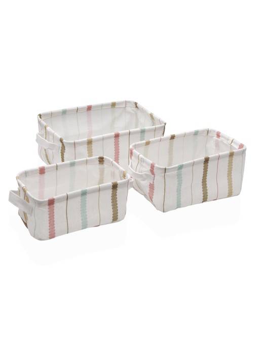 SET OF 3 RECTANGULAR LINEAR MODEL BASKETS SET OF 3 RECTANGULAR LINEAR MODEL BASKETS