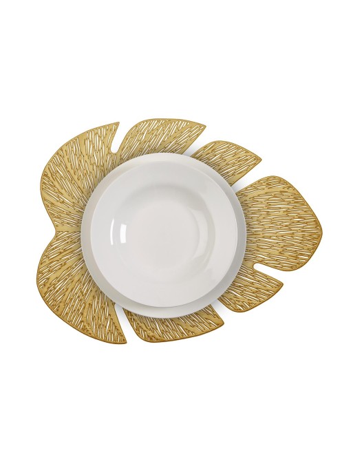 SET DE TABLE OU NAPPE INDIVIDUELLE MODÈLE FEUILLE D’OR