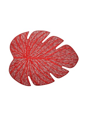 SET DE TABLE OU SET DE TABLE MODÈLE FEUILLE ROUGE