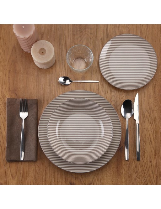 TRAZZO GRAY MODEL TABLEWARE 18 PIECES