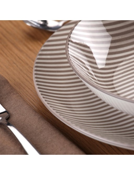 TRAZZO GRAY MODEL TABLEWARE 18 PIECES