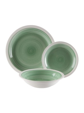 ORBIS GREEN MODEL TABLEWARE 18 PIECES
