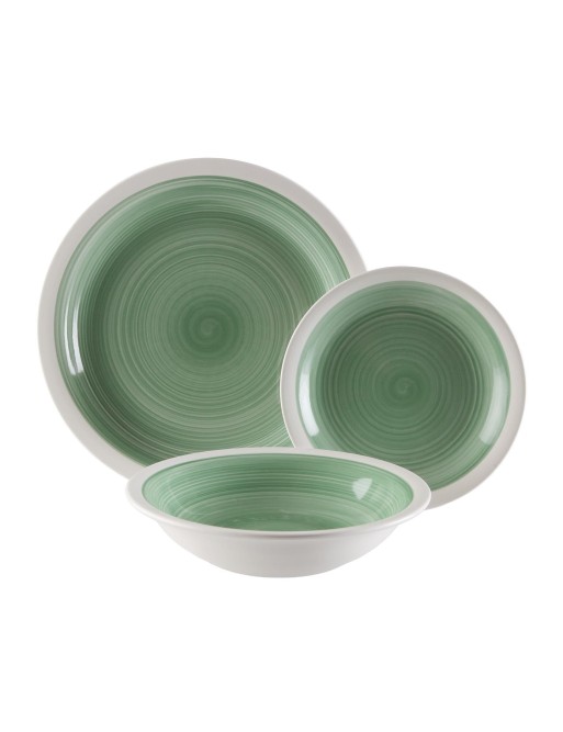 ORBIS GREEN MODEL TABLEWARE 18 PIECES