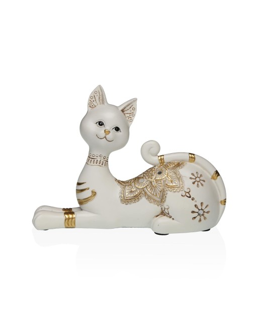 DEKORATIVE FIGUR MODELL WEISSE KATZE 20x14,5CM