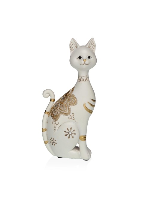 DEKORATIVE FIGUR MODELL WEISSE KATZE 10,5x24CM