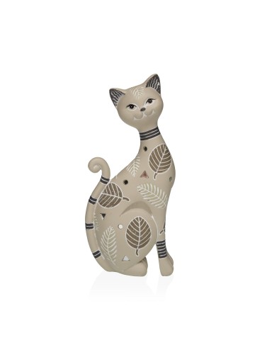 FIGURA DECORATIVA MODELO GATO BEIGE 10,5x22,5CM