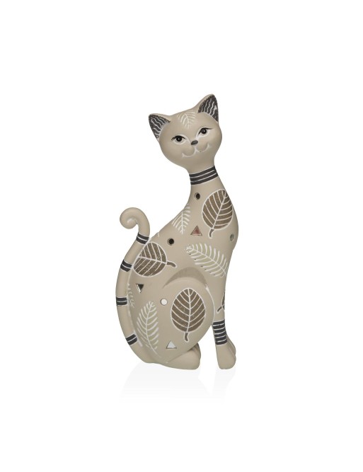 FIGURA DECORATIVA MODELO GATO BEIGE 10,5x22,5CM
