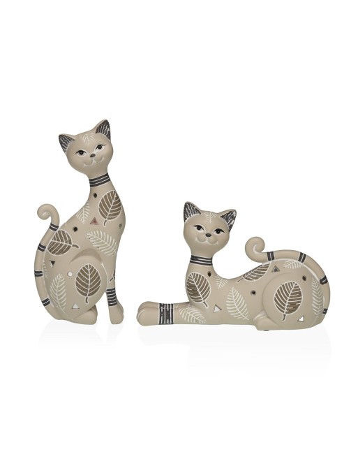 FIGURA DECORATIVA MODELO GATO BEIGE 10,5x22,5CM