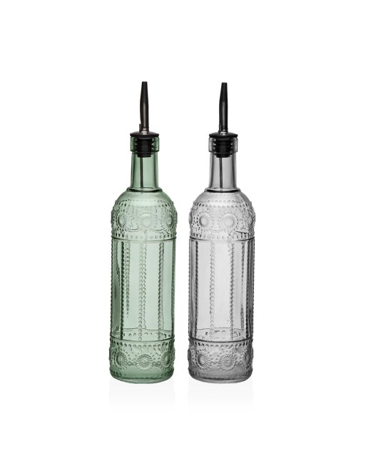 GLAS ÖL- UND ESSIGFLASCHE GEMISCHTES MODELL (500 ML)