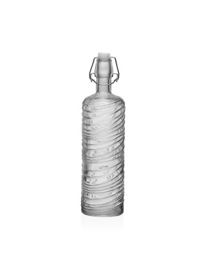 BOUTEILLE EN VERRE TRANSPARENT MODÈLE PURE 1000ML
