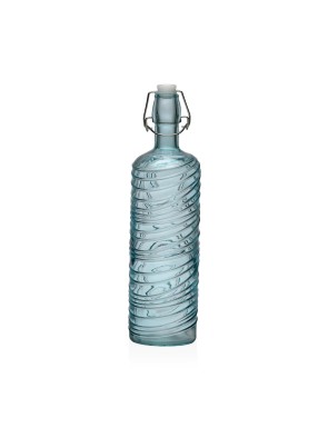 BOUTEILLE EN VERRE TURQUOISE PUR 1000ML