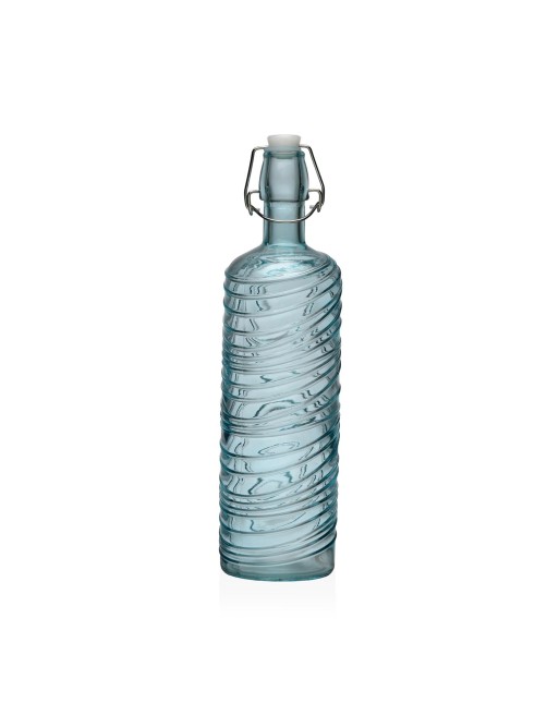 FLASCHE AUS REINEM TÜRKIS GLAS 1000ML