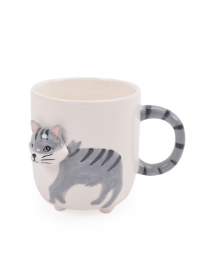 BECHER ODER FRÜHSTÜCKSBECHER MODELL KATZE MIT PRÄGUNG