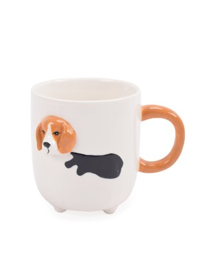 BECHER ODER FRÜHSTÜCKSTASSE MODELL HUND MIT PRÄGUNG