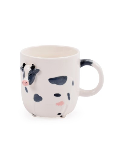 MUG O TAZA DE DESAYUNO MODELO VACA CON RELIEVE
