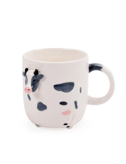 MUG OU MUG PETIT DÉJEUNER MODÈLE VACHE AVEC GAUFRAGE
