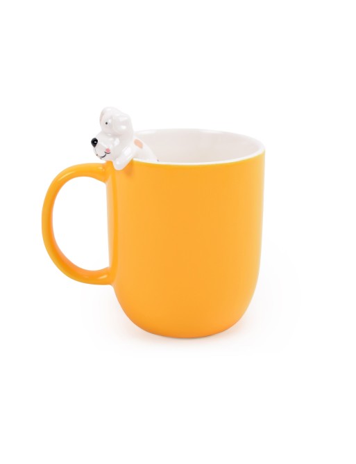 MUG O TAZA DE DESAYUNO MODELO PERRO AMARILLO