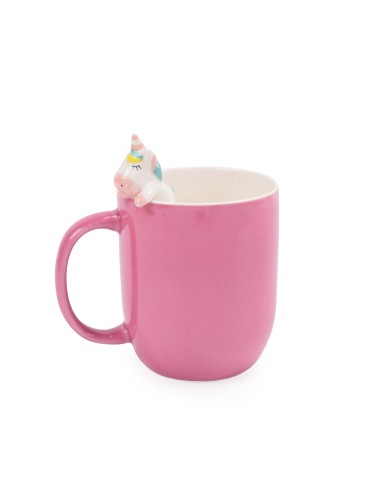 MUG O TAZA DE DESAYUNO MODELO ROSA UNICORNIO
